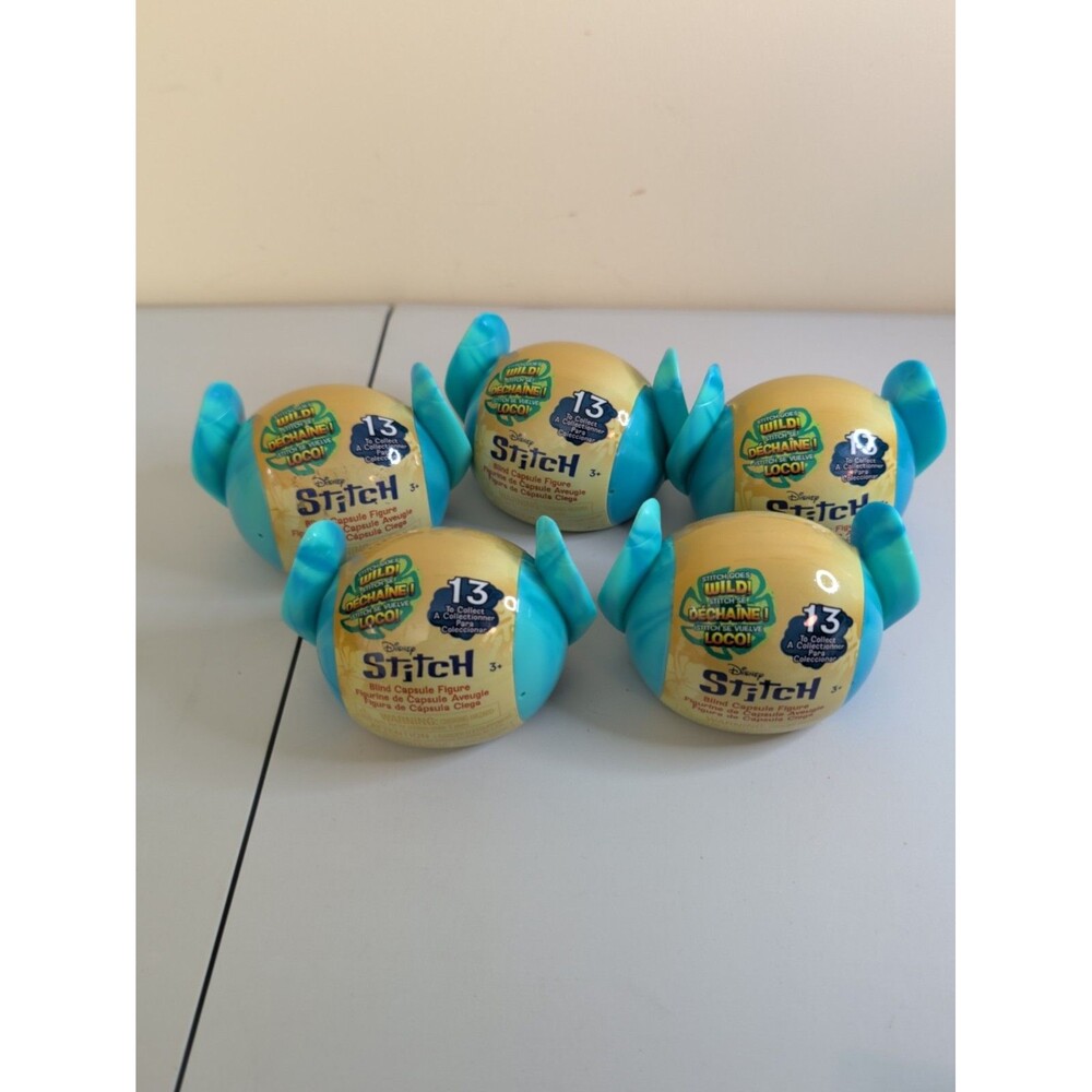 Disney Stitch Blind Box Capsule Figurine, 13 to Collect, Age 3+ Set Of 5